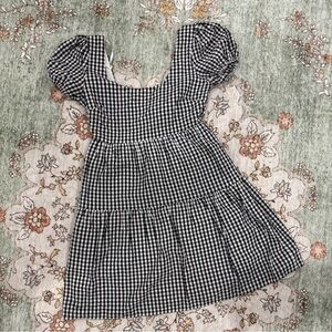 Classic Black and White Checkered Women’s Dress